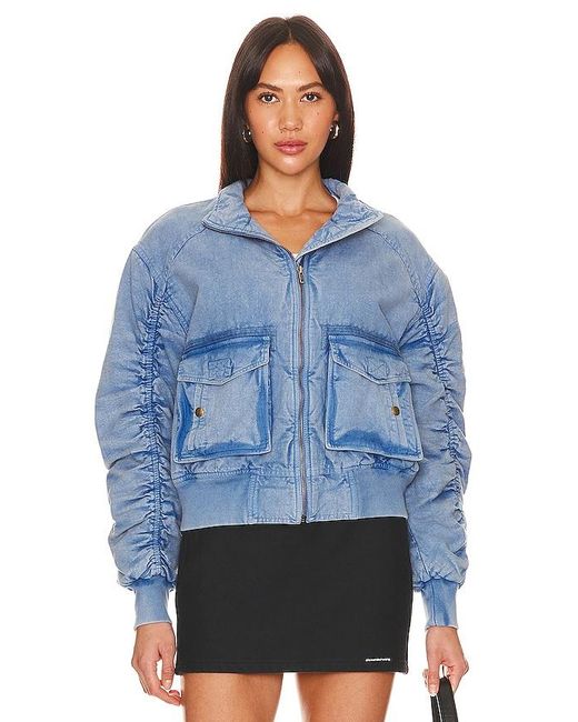 Free People Blue Flying High Bomber