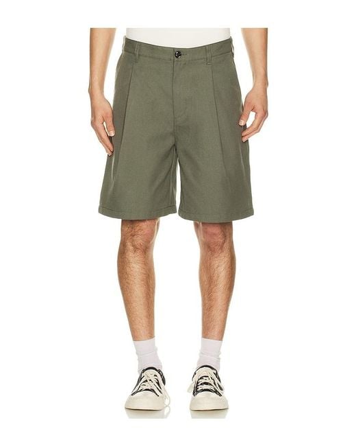 Obey Green Dean Pleated Short for men