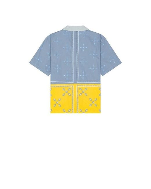 Memory Lane Kurze Ärmel Patch in Blue für Herren
