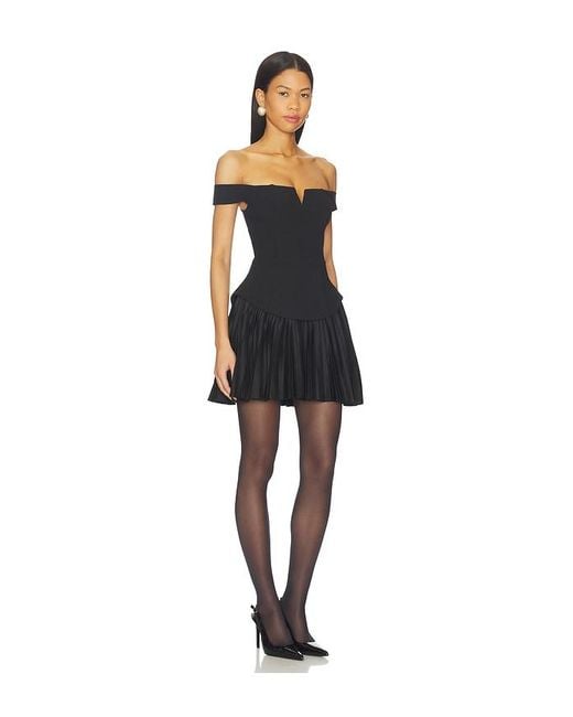 Elliatt Black Elva Off The Shoulder Mini Dress