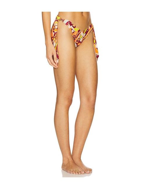 Free People White X Free-Est Printed Renee Tie Side Bikini Bottom