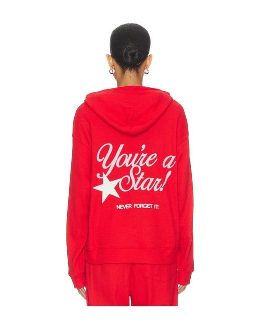 The Mayfair Group Red You'Re A Star Relaxed Hoodie