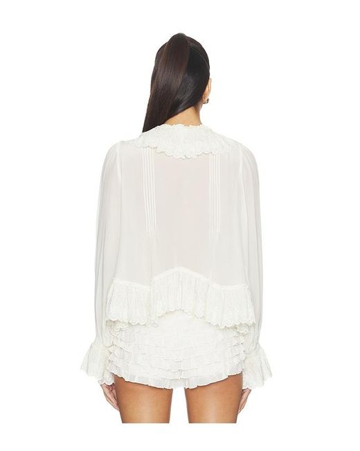 LoveShackFancy White Avee Top