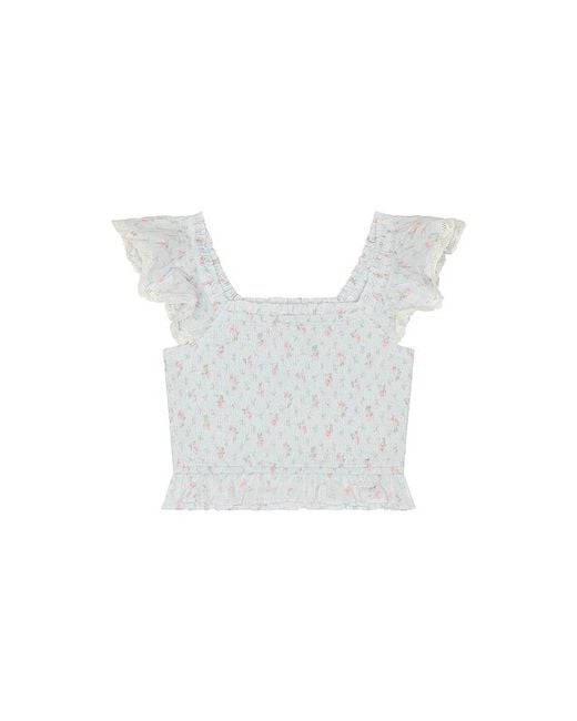 LoveShackFancy White Tween Jeanna Top