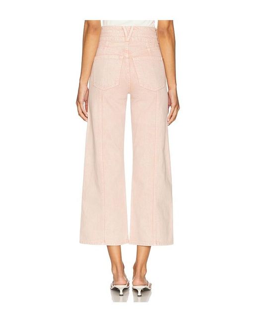 Veronica Beard Multicolor Taylor Cropped High Rise Wide Leg Jeans