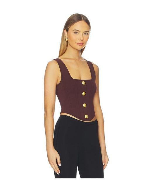 L'Agence Blue Saga Square Neck Knit Corset