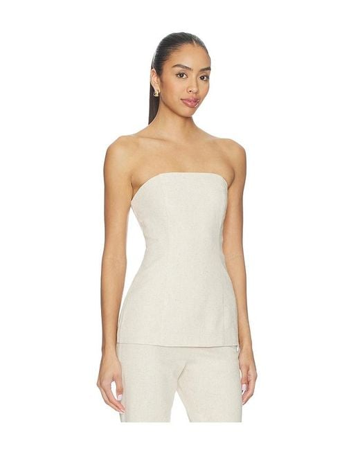 ALL THE WAYS Natural Kenna Strapless Top