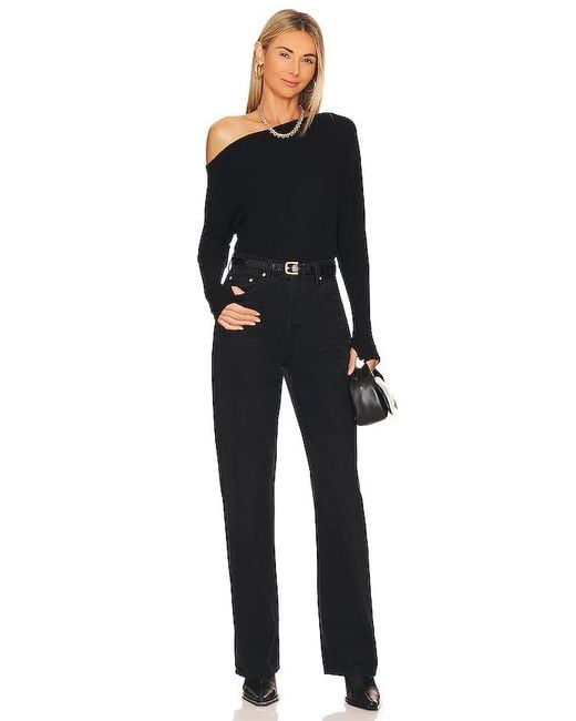 Enza Costa Black Slouch Top
