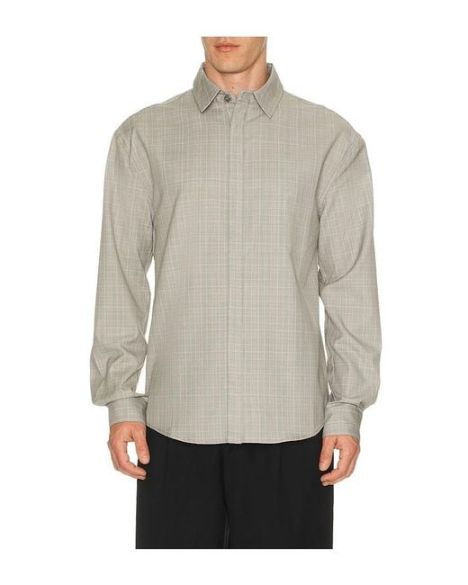 KROST Gray Jordan Wool Plaid Shirt for men