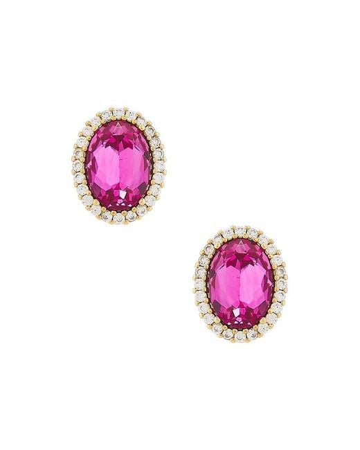 Anton Heunis Pink Omega Clasp Oval Earrings
