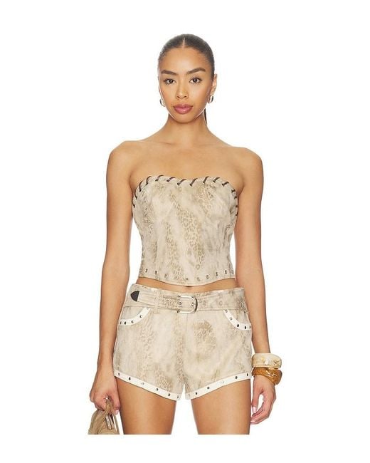BY.DYLN Natural Juno Corset Top