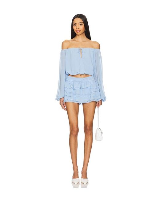 Amanda Uprichard Blue Dallas Skort