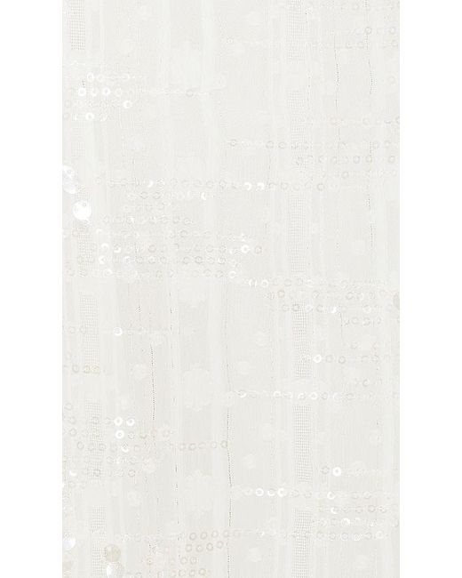 Line & Dot White Gleam Mini Dress