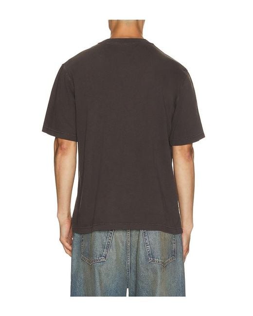 Agolde Black Asha Mock Neck Tee for men