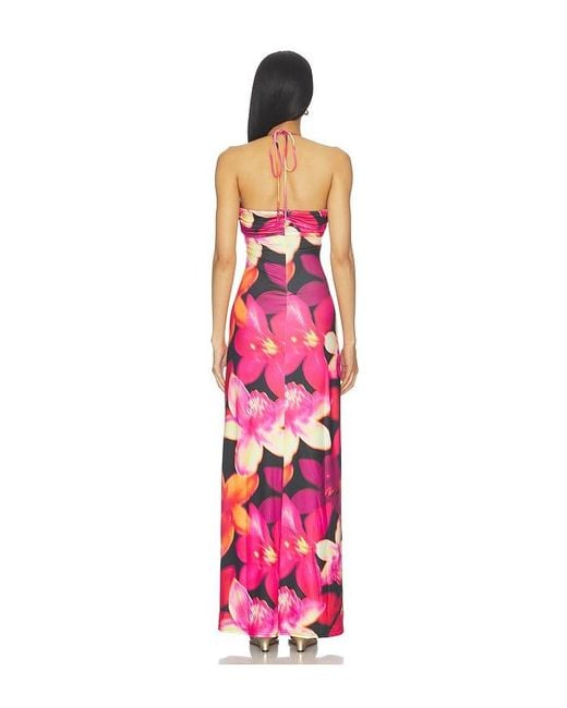 Runaway the Label White Nina Ruched Halter Maxi Dress