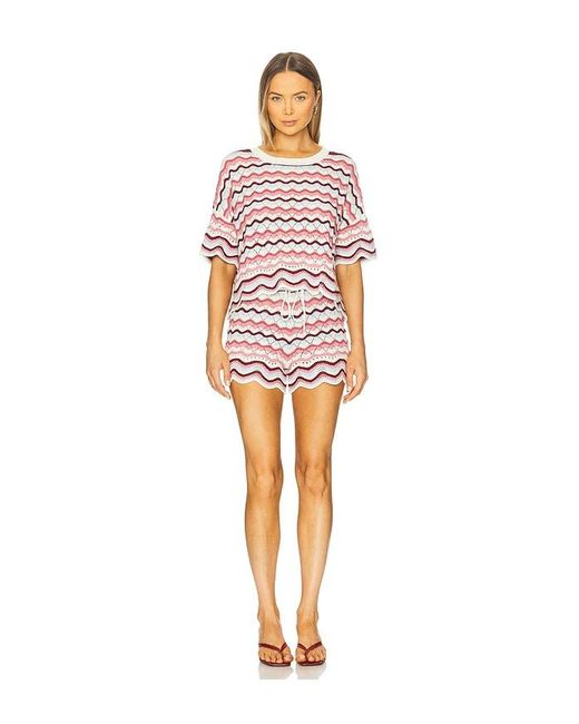 LSPACE Red Sunchaser Top