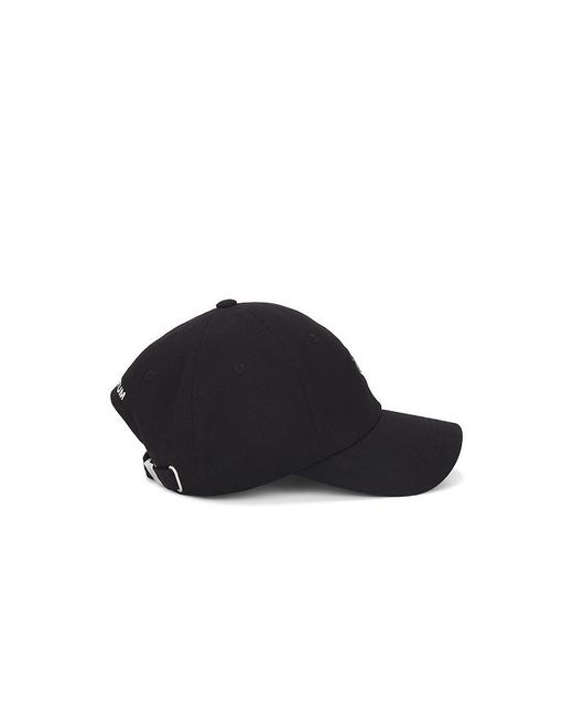 VERUTUM Black Trident Symbol Logo Cap for men