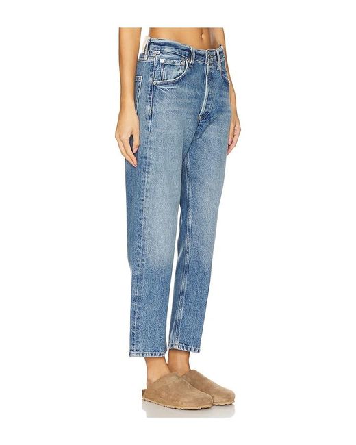 Citizens of Humanity Blue Winslow Cropped Boyfriend Jeans