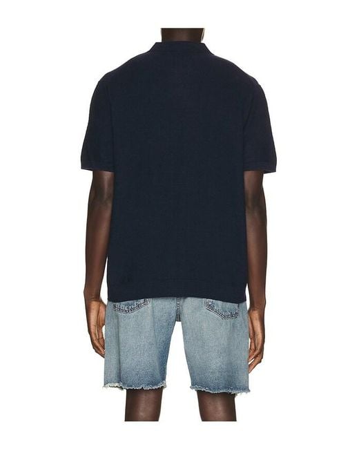 Polo Ralph Lauren Blue Short Sleeve Cardigan Sweater for men