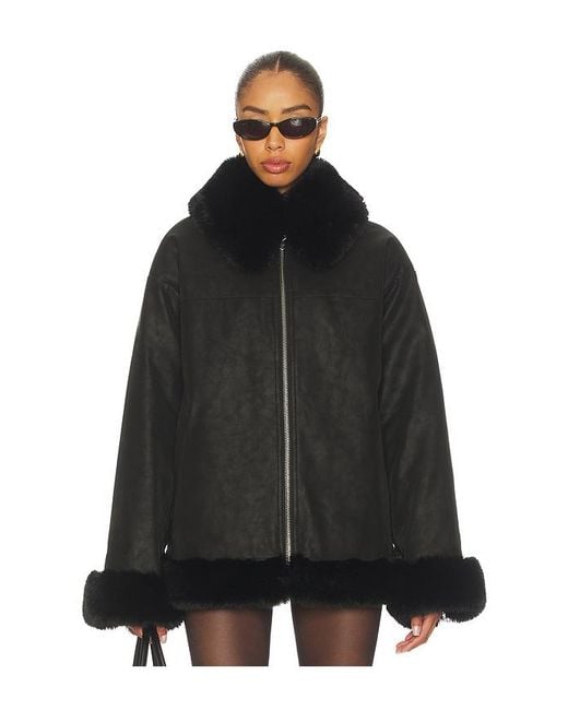Lovers + Friends Black Helly Faux Leather Jacket