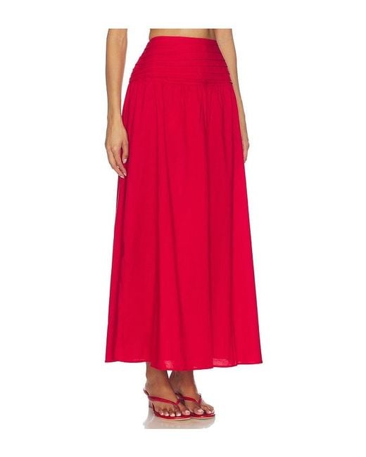 Peixoto Red Rowan Maxi Skirt