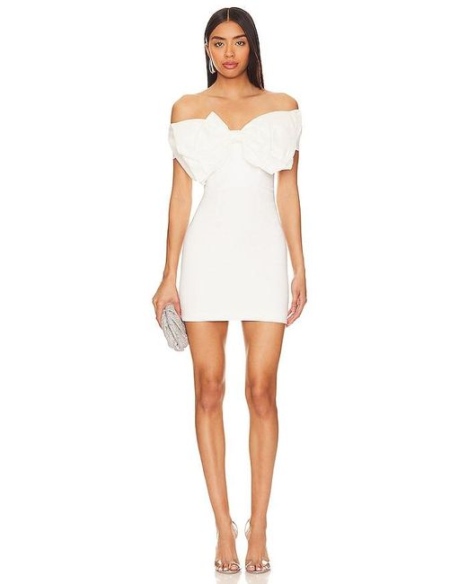 Bardot White Mini Bow Dress