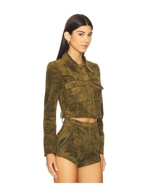 Amanda Uprichard Green X Revolve Lucas Suede Jacket