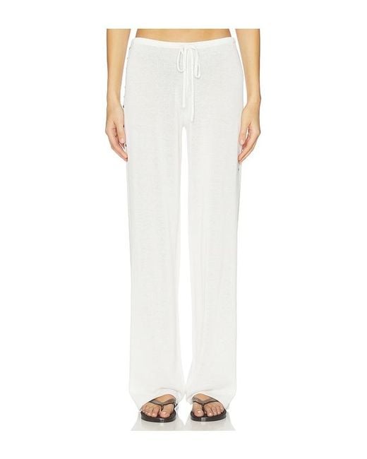 Frankie's Bikinis White Ela Knit Pant