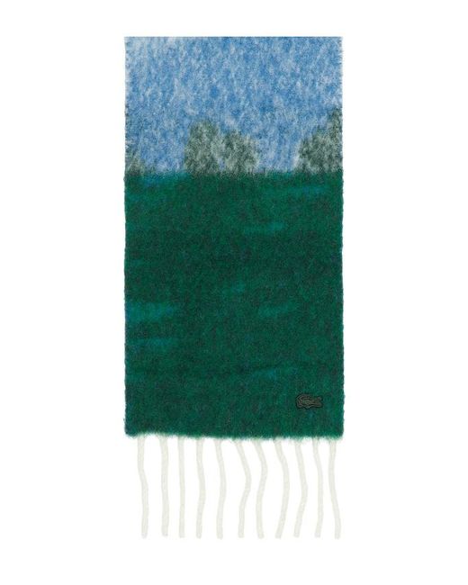 Lacoste Green Mountain Graphic Long Scarf for men