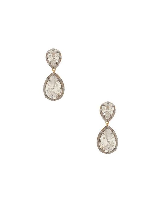Shashi Metallic Pear Georgian Cut Earring