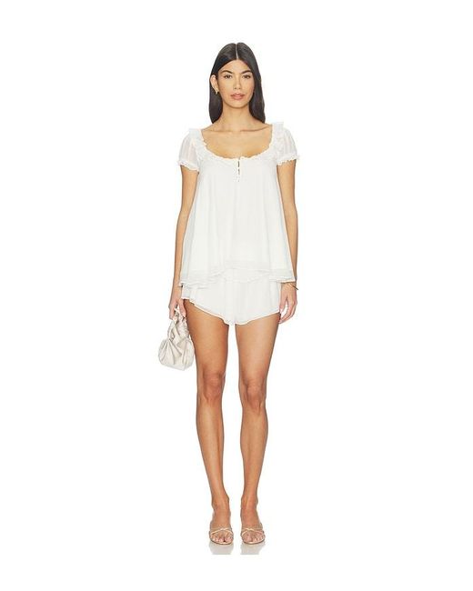 Lovers + Friends White Janet Top