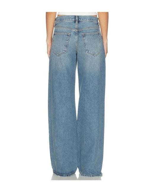FRAME Blue X Alexandra Leclerc The Leo Low Rise Baggy Jean
