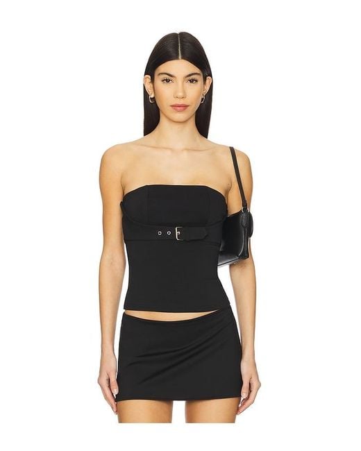 superdown Black Capri Strapless Top