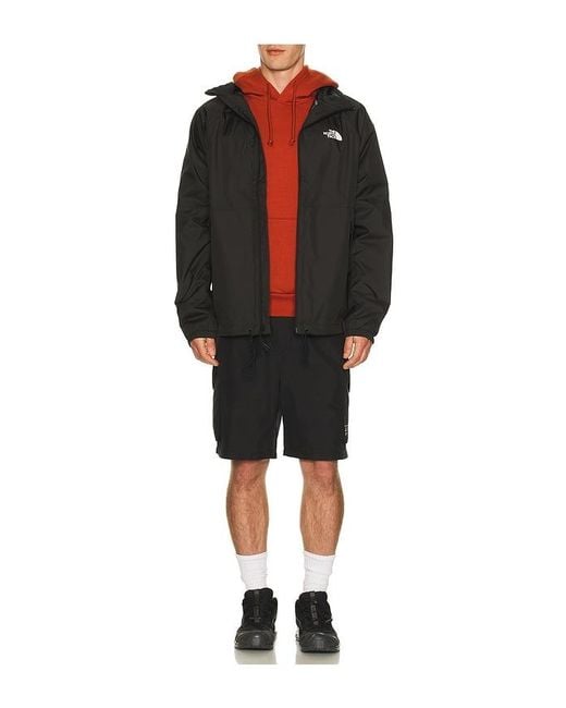 The North Face Black Antora Rain Hoodie Jacket for men