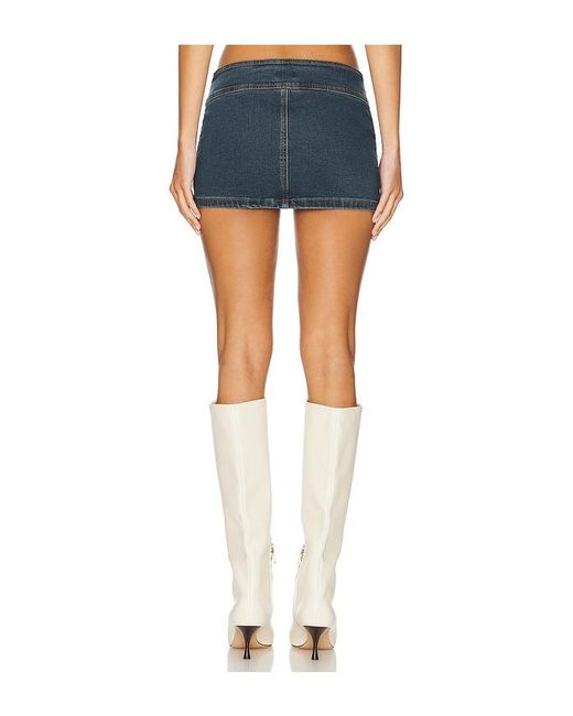 superdown Blue Liberty Micro Mini Skirt