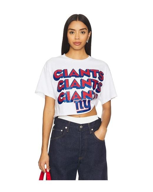 Junk Food Blue Giants Repeat Glitter Crop Tee