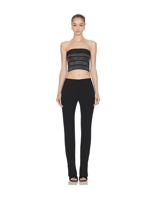 Halo Black Brace Waist Slim Trouser