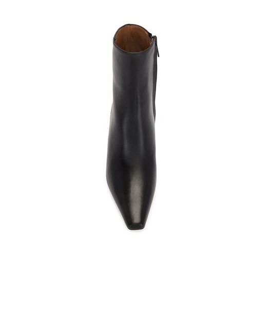 Flattered Black Leather Square-Toe Xena Boots