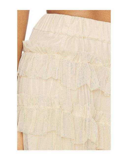 AllSaints Natural Aude Ruffle Skirt