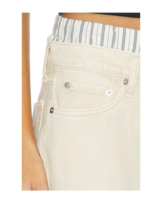 Rag & Bone White Featherweight Cam Low Rise Full Boxer Straight Jeans