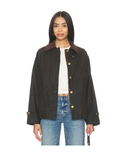 Free People Black X We The Free Cori Waxed Jacket