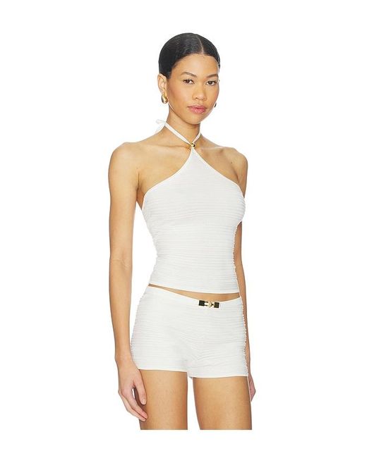 Kapri White Dekota Halter Top