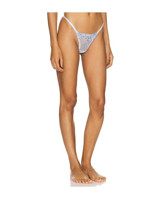 KAT THE LABEL White Sofia Thong