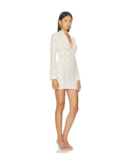 Nookie White Mystique Long Sleeve Mini Dress