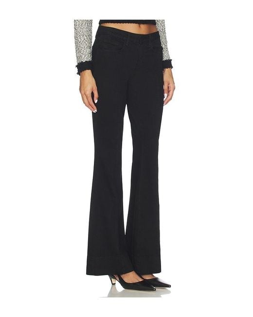 L'Agence Black Lenora Low Rise Seamed Flare