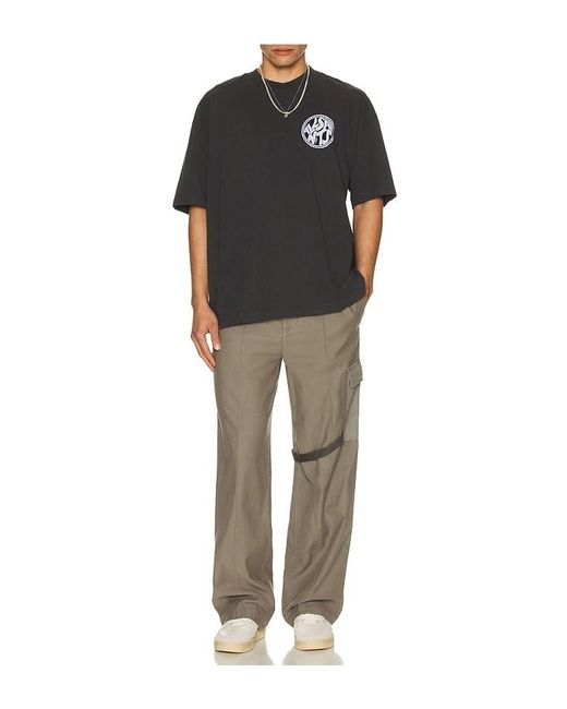 AllSaints Black Distortion Crew Neck Tee for men