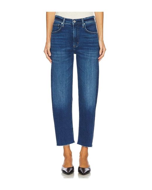 Citizens of Humanity Blue Petite Palma Straight Leg Jeans