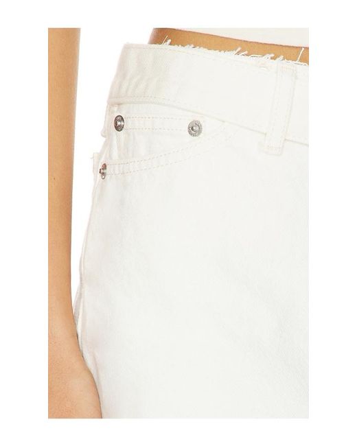 Re/done White Roxy Skirt