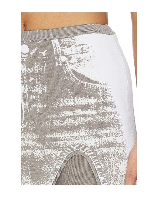 Ph5 Multicolor Casia Denim Print Skort