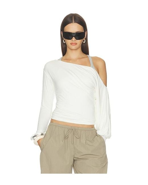 ALL THE WAYS White Matilda Top